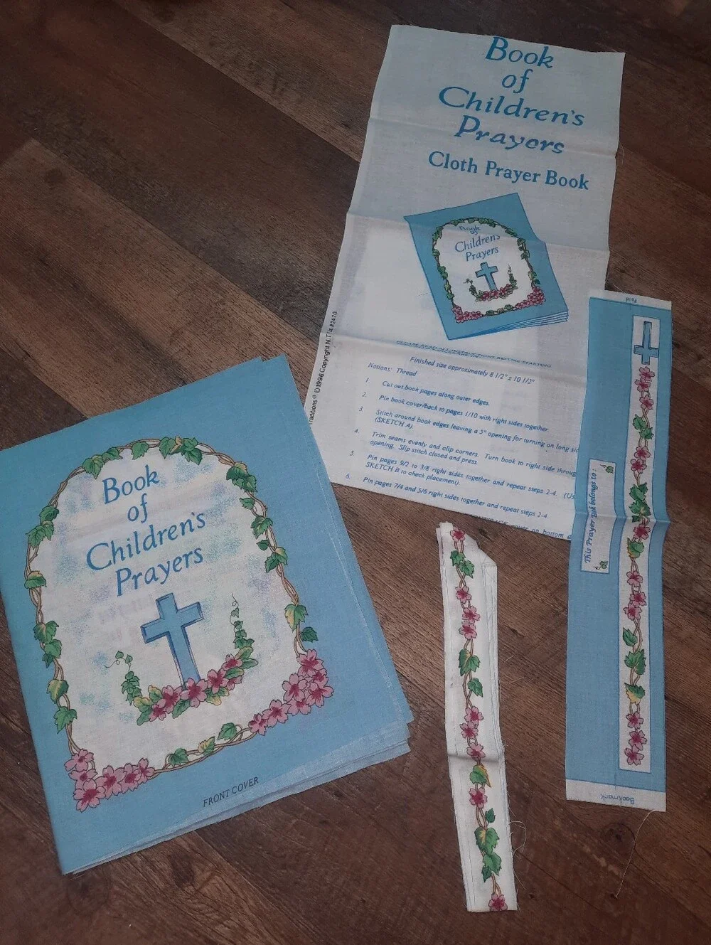 Vintagr Fabric Book Of Childrens Prayers Ready To Sew